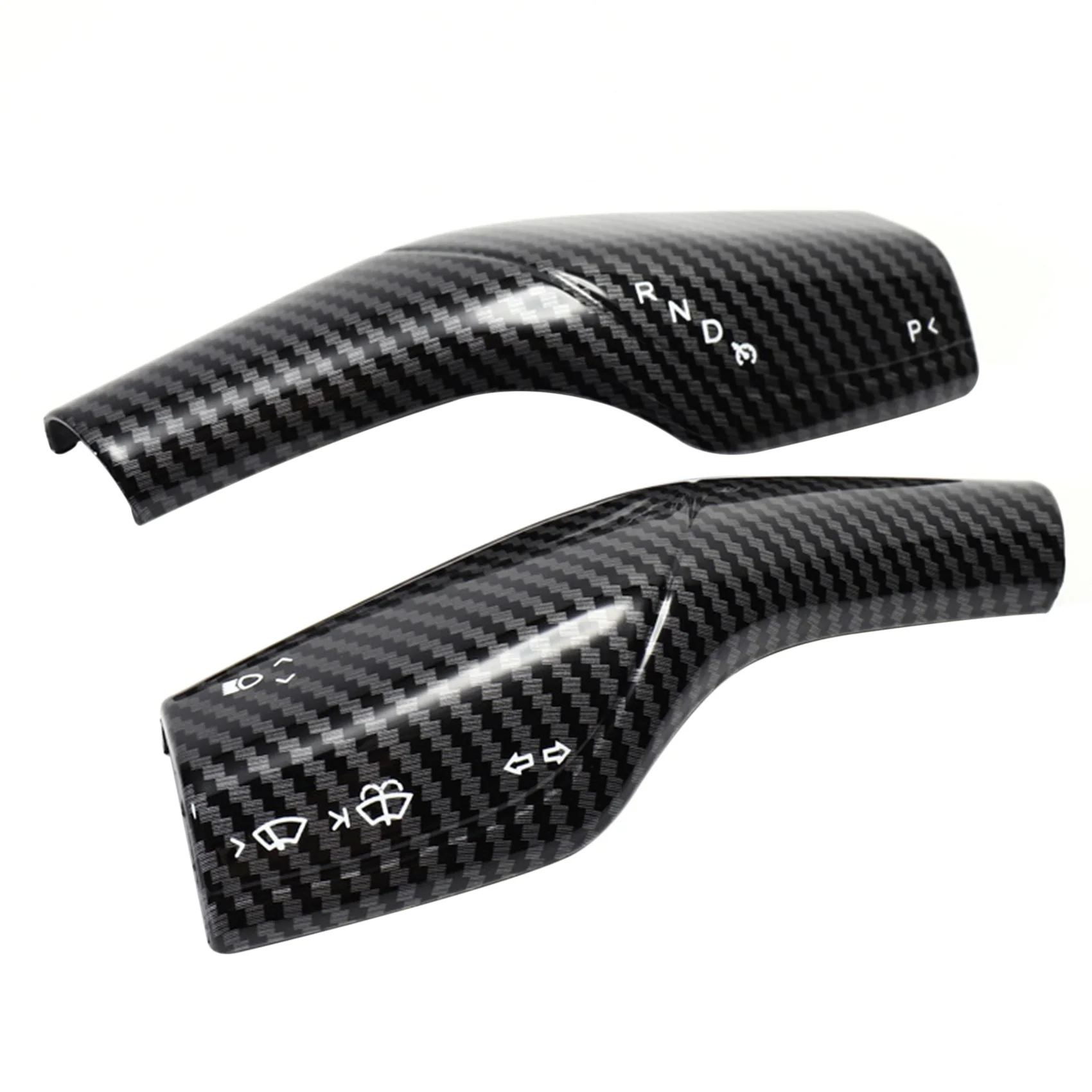 

2PCS Car Wiper Steering Lever Decoration Steering Wheel Steering Lever for Tesla Model 3 Carbon Fiber
