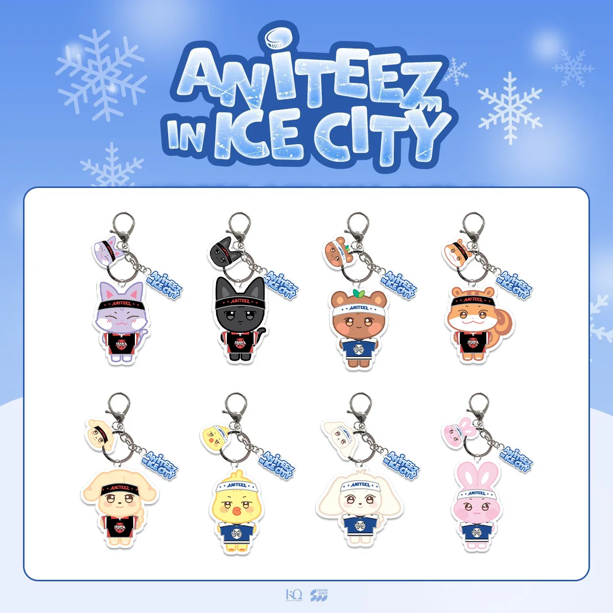 Аниме милый Ateez Aniteez мультфильм акриловый брелок подарок рисунок фанаты детские