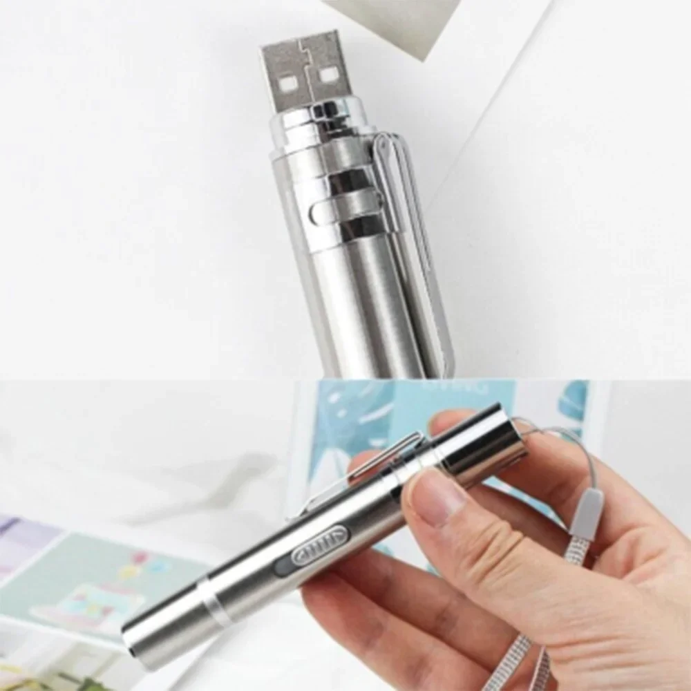 Лазерная забавная игрушка-палка для кошек, зарядка через USB, забавный светильник для кошек, инфракрасная лазерная ручка из нержавеющей стали для кошек, интерактивные игрушки для домашних животных
