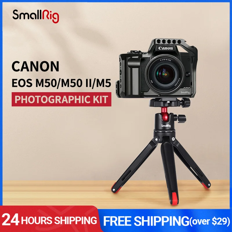 

SmallRig Camera Cage Kit With Tabletop Mini Tripod For Canon EOS M50 /M50 II /M5 Kits 3138
