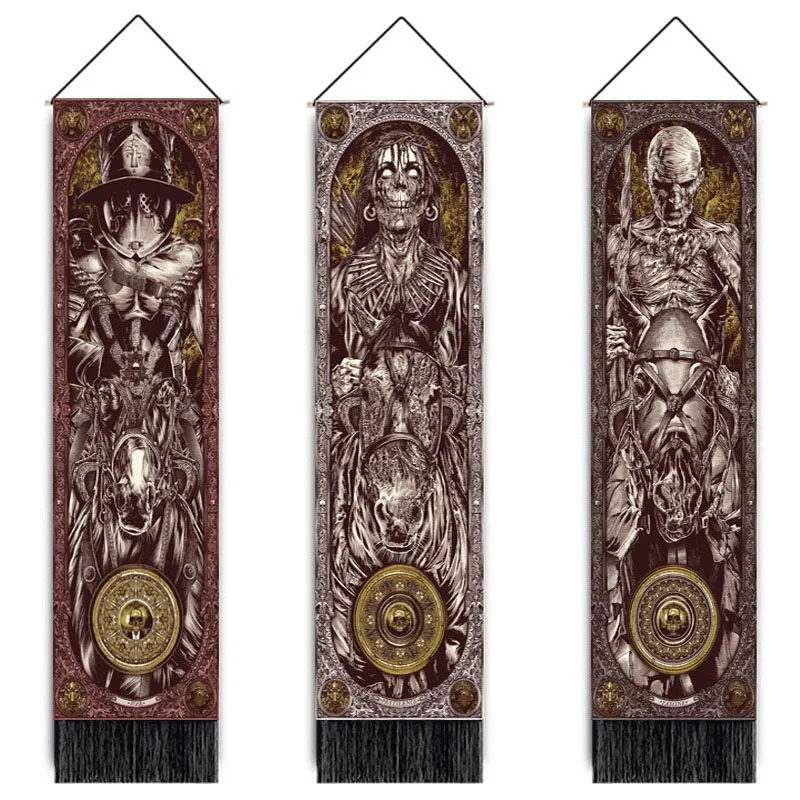 

Винтажная подвесная картина с рисунком рыцаря Таро, подвесная картина, Декор для дома, скандинавский рыцарь, броня, кисточка, Настенная карт...