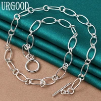 925 sterling silver 46cm multi loop chain necklace for women men party engagement wedding fashion jewelry