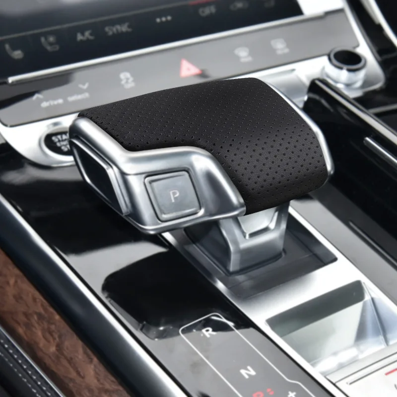 

Для Audi A4 A5 A6 A7 Q5 Q7 автомобильная ручка переключения передач, перфорированная кожаная ручка переключения передач, чехол, воротники, внутренняя часть