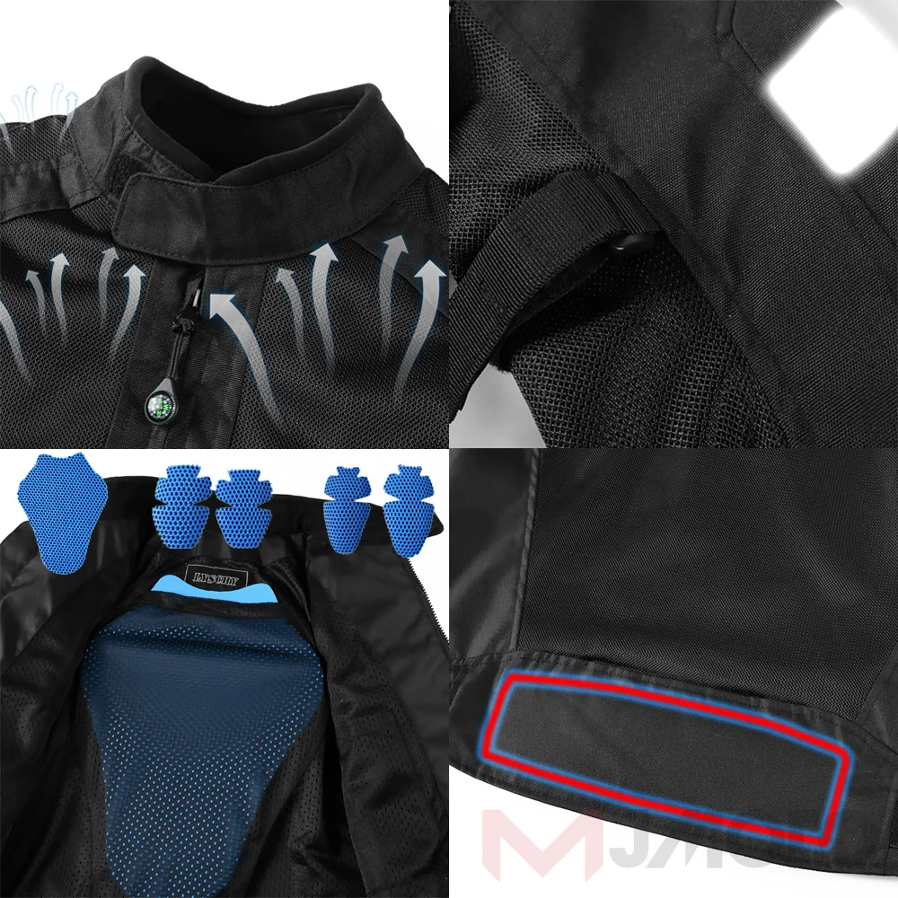 Мотоциклетная куртка LYSCHY летняя мужская сетчатая гоночная для мотокросса ралли