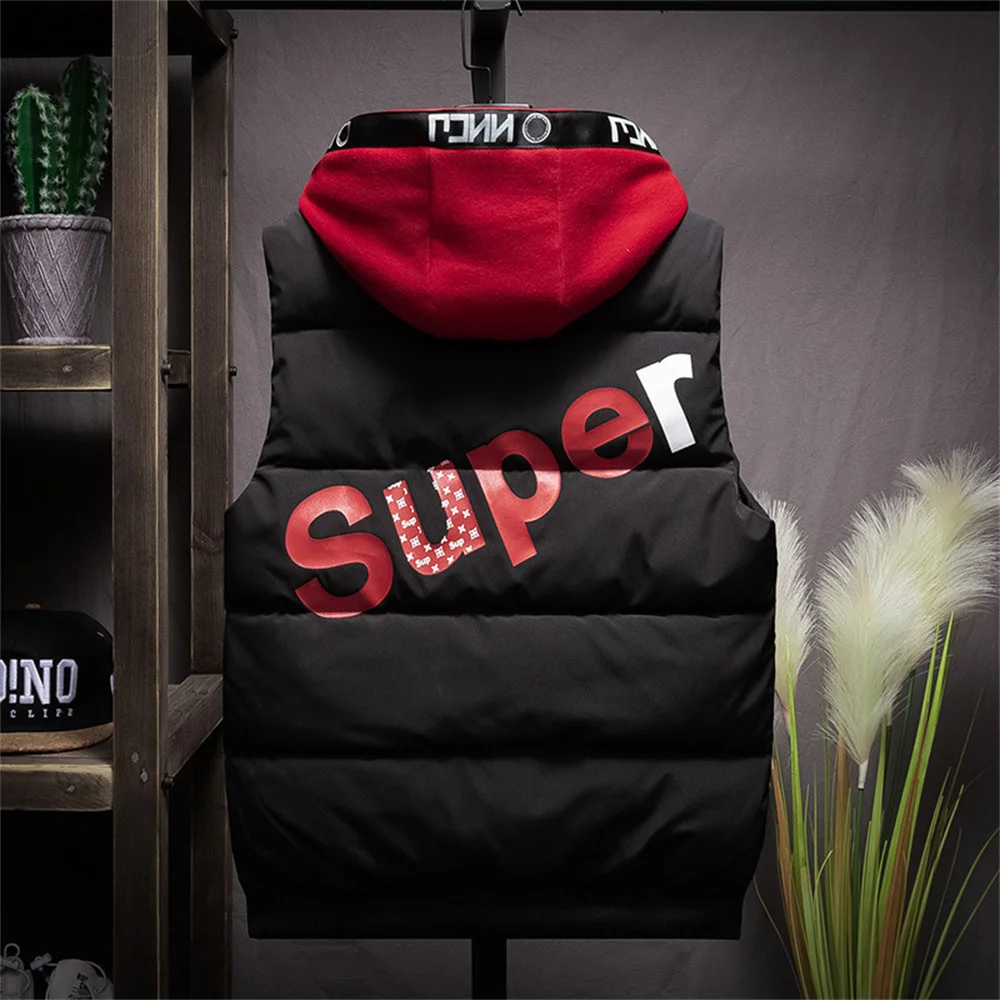 Men'S COTTON WAISTcoat MALE students autumn winter new thickened waistcoat horse clip men Korean version slim cotton vest