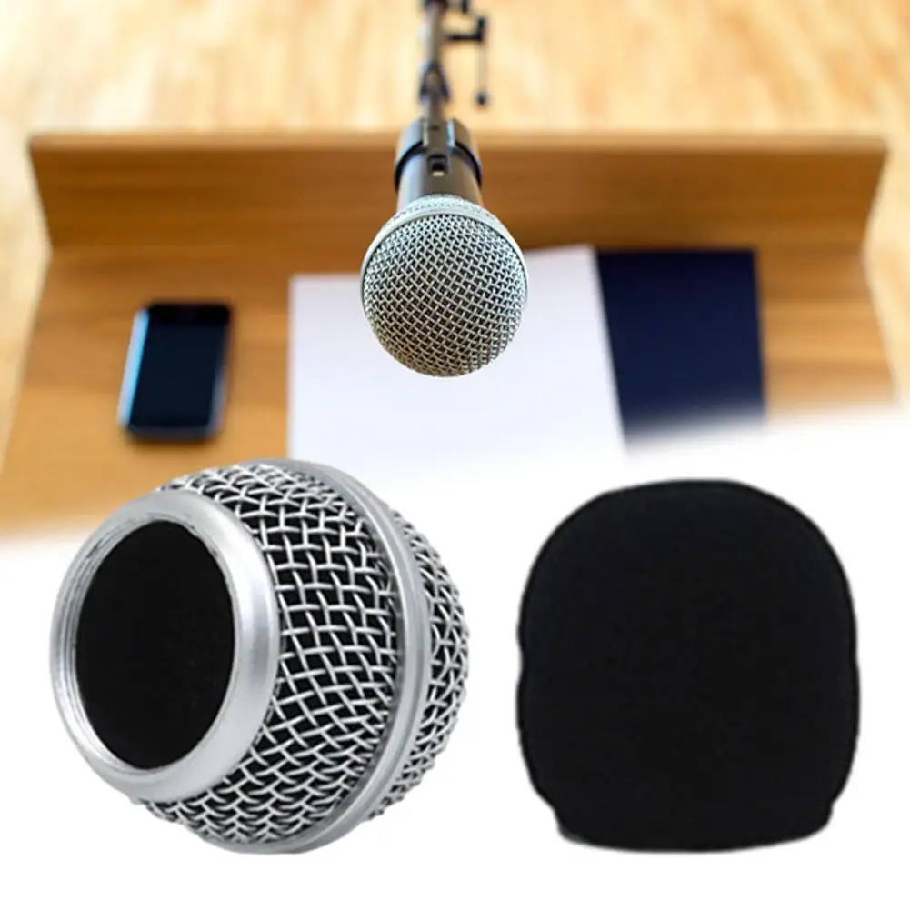 Microphone Mesh Head Grill Steel For SM58 Mesh Handheld Microphone Grill Mesh Head Fits Shure Beta For 57A 58A 87A 845S 945