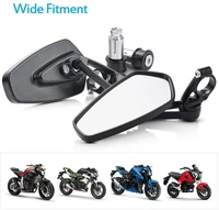 1 pair motorcycle rearview mirror all aluminum 22mm handlebar bar end mounting retro reversing mirrors rearview mirror parts