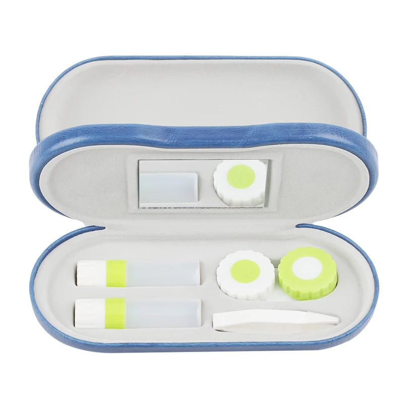 

Double Interlayer With Mirror Metal Lens Case For Kit Box Dual Purpose Leather Reading Glasses Case Dual Use Lentes