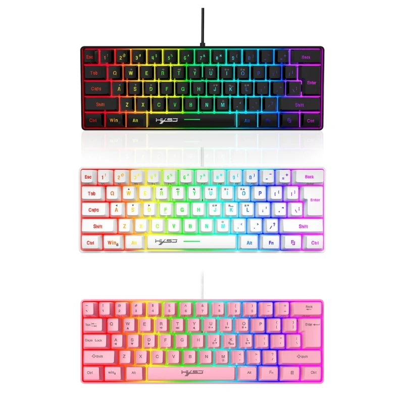 Игровая клавиатура F3KE с RGB-подсветкой, удобная работа, вход, выделенные медиа-клавиши, водонепроницаемая игровая клавиатура