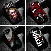 clown the joker for xiaomi redmi 10 phone case 6 5 inch coque soft liquid silicon black back carcasa