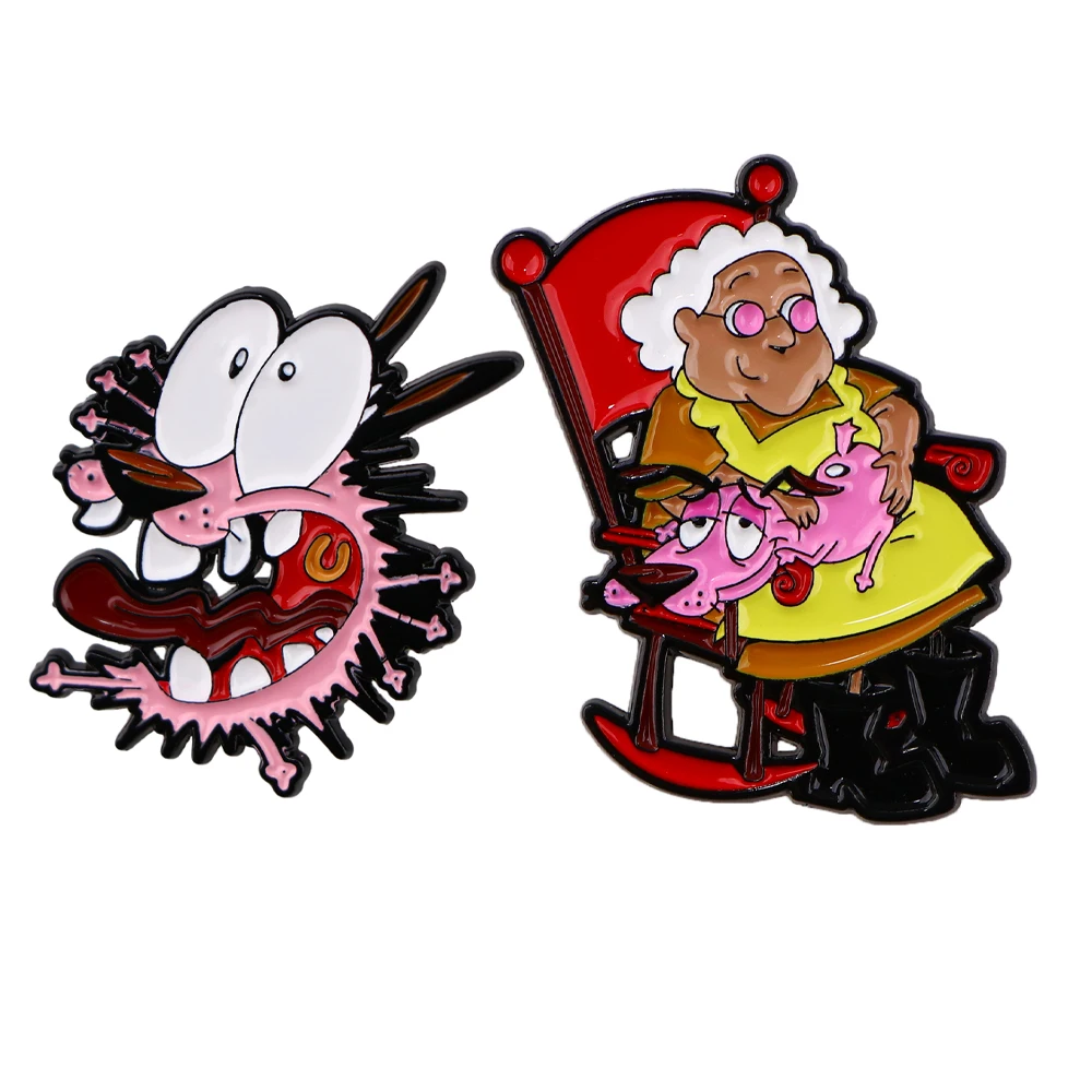 

Pink Dog Collection Enamel Lapel Pin Badge Pins Hats Clothes Backpack Decoration Jewelry Accessories Gifts for Friends