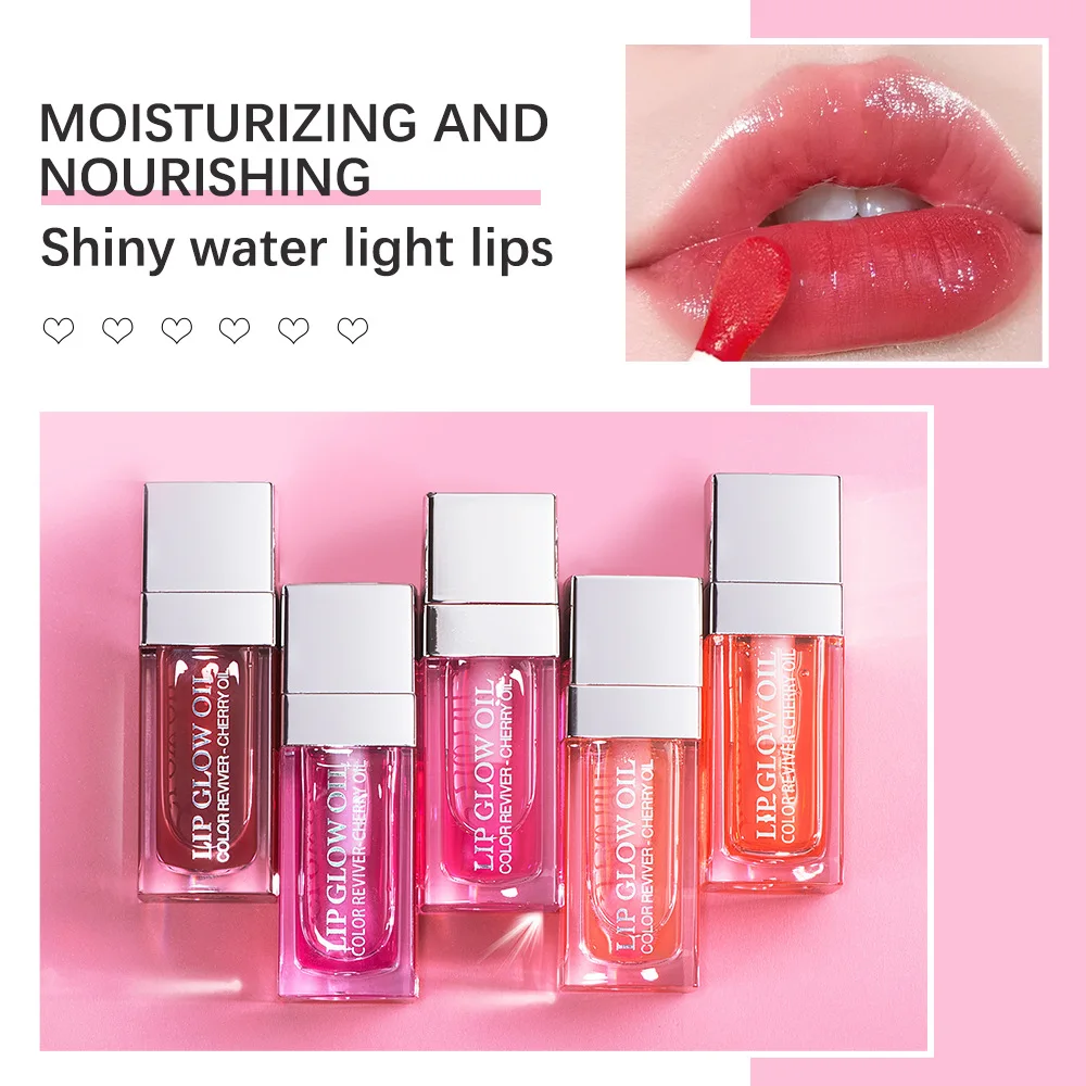 

ibcccndc lip glow oil moisturizing long lasting lipgloss plump lips glaze transparent glass lip balm 6ml glosses