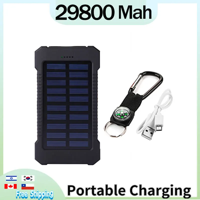 

Внешний аккумулятор на солнечной батарее, 50000 мАч, 2USB-порта