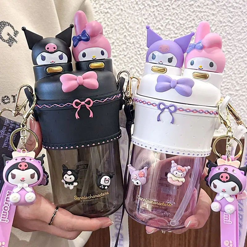Sanrio Kuromi Lolita школьники двойная Питьевая бутылка для воды с соломинкой медведь