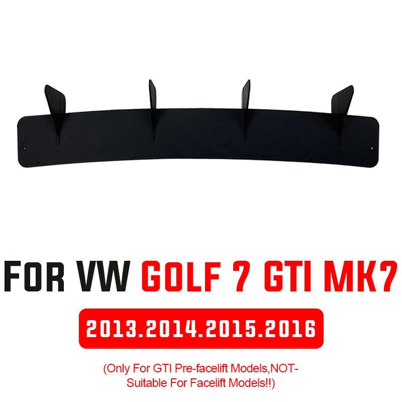 

Matte Black Car Rear Bumper Diffuser Tail Apron Flaps Side Splitters Fits for VW Golf 7 GTI 7R 7.5R MK7 MK7.5 2013-2016