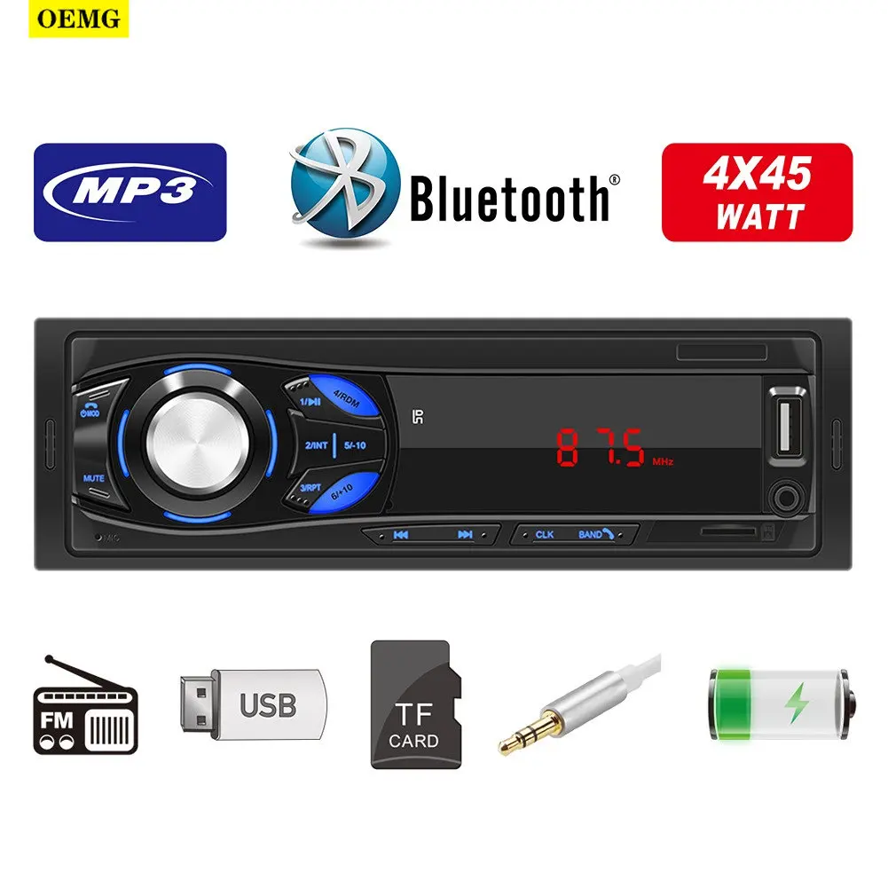 

Car Bluetooth MP3 Player USB Card Multifunctional Car Radio Audio FM Receiver AUX/USB/TF Card In Dash Kit