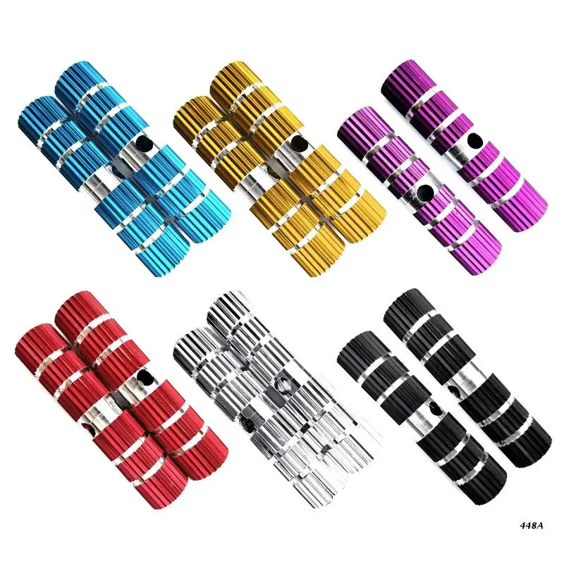 

Bike Pegs Aluminum Alloy Bicycle Rear Stunt Pegs Anti-Skid Foot Pedals Cylinder Pedal Foot Stand for BMX Mountain Bikes