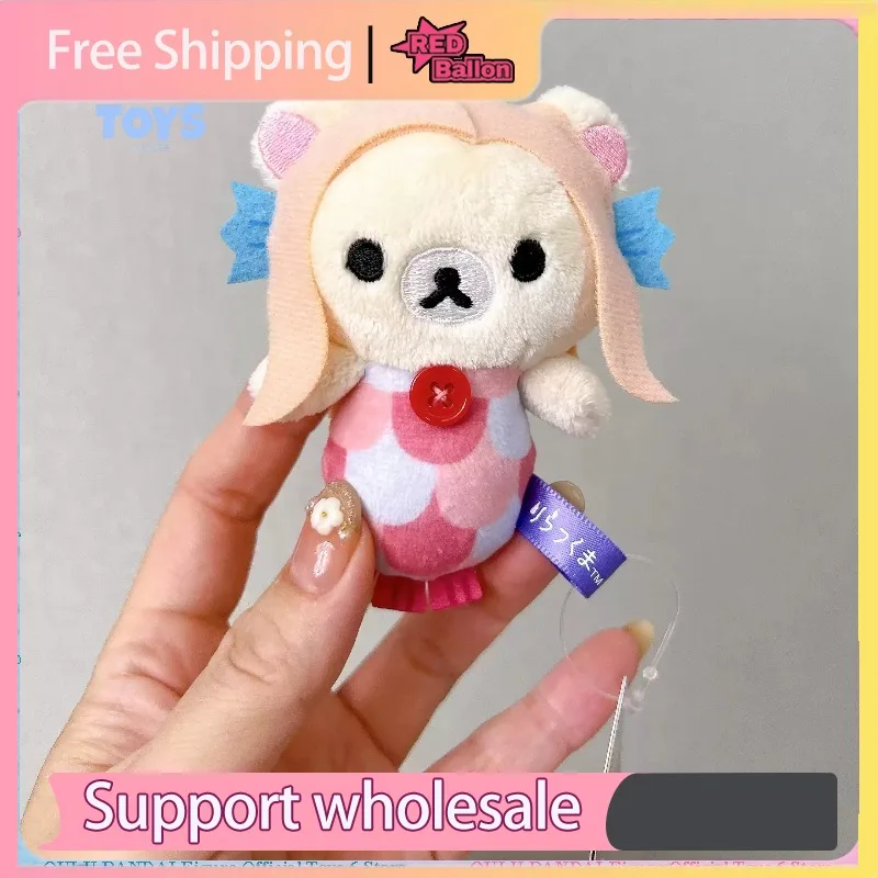 Фото Оригинальная плюшевая кукла San-X Rilakkuma на Хэллоуин – мягкая пушистая игрушка, брелок для сумки и коллекционный сувенир №1