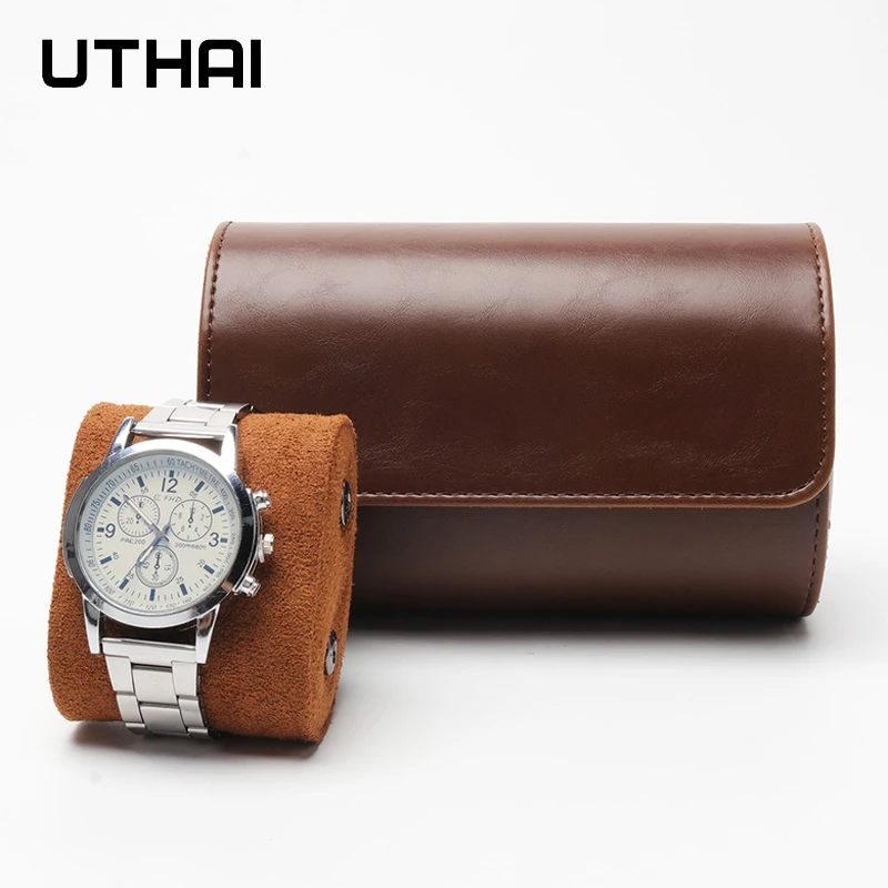 Watch box Men and Women Multifunctional 2Grids leather storage and packaging wrist watch boxes high quality  gift box UTHAI U08