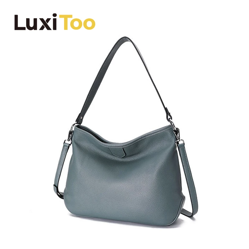 Genuine Leather Shoulder Bags Women Handbags Large Capacity Totes Casual Flap Leather Messenger Bag Fashion Hand Bags for Women
