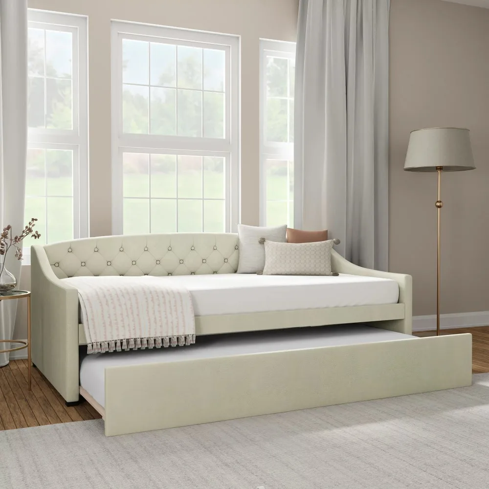 

Zoey Tufted Upholstered Twin Daybed With Trundle