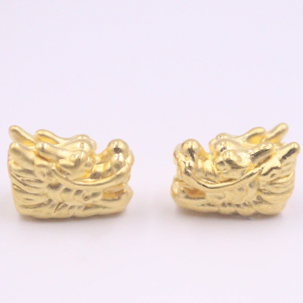 

1PCS Real 999 24k Yellow Gold Pendant For Women 3D Dragon Bead Pendant 0.78-0.83g for each