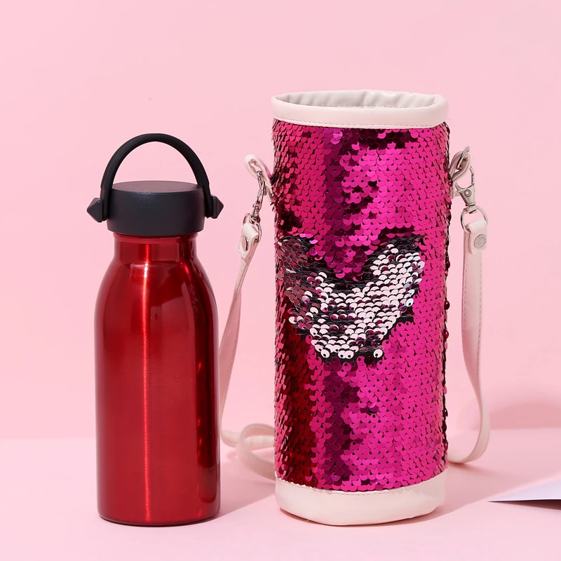 Bag Sequins Shoulder Thermal Portable Pouch Picnic Drink Coo