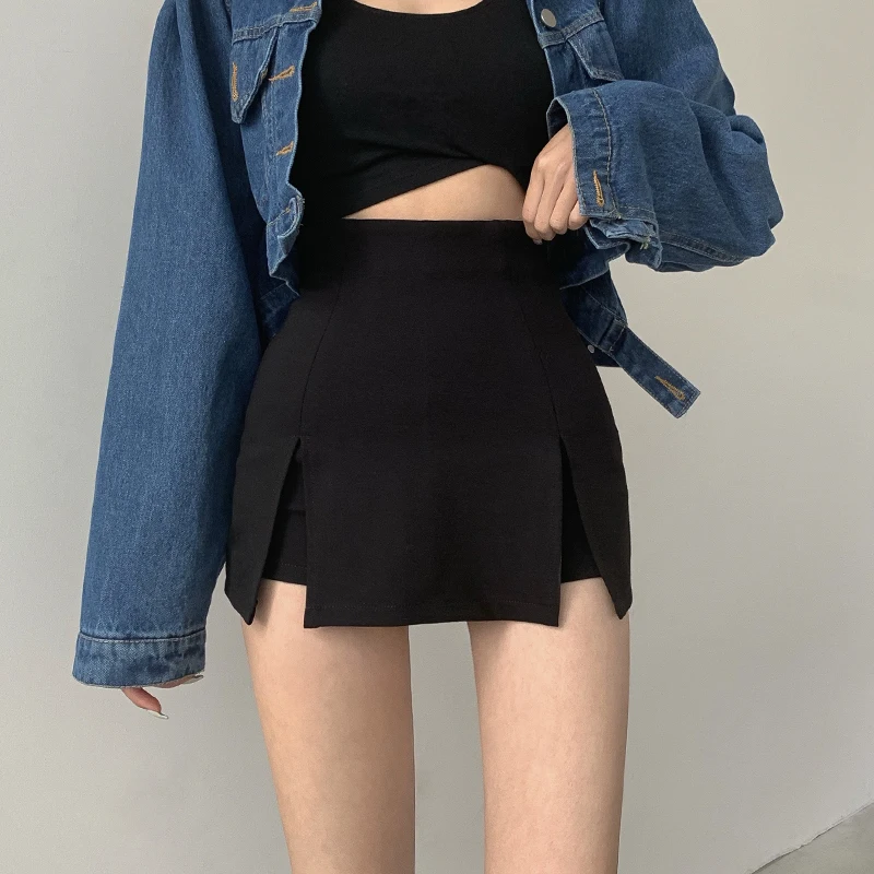 

Sexy Small Hakama Skirt High Waist Shorts Women's 2022 Early Spring New Small Black Hakama Skirt Mini