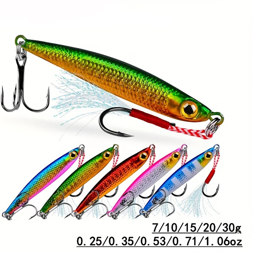 

Приманка рыболовная металлическая, 7/10/15/20/30 г, 5 шт.