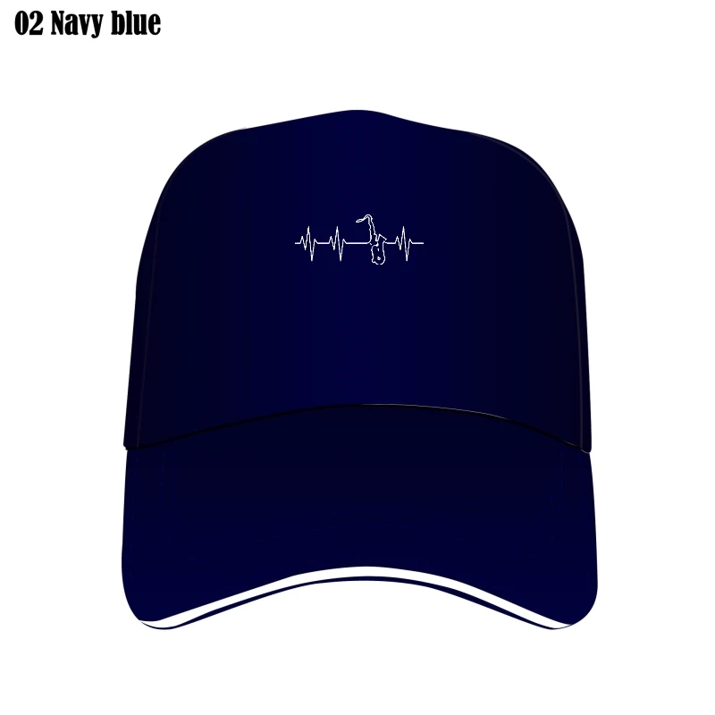 

Summer Fashion Love Saxophone Custom Hat Men Mesh Cotton Visors Heartbeat Saxophone Bill Hats Mans Baseball Cap