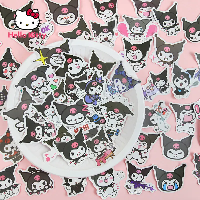 

100 шт., водонепроницаемые Мультяшные наклейки Hello Kitty Kuromi