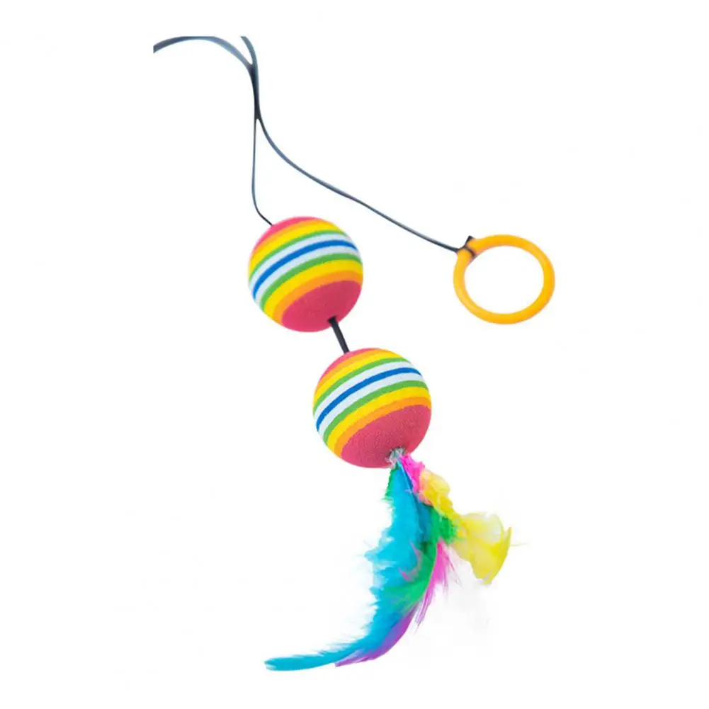 

Lightweight 2Pcs Excel Self-Entertainment Kitty Feather Toy Decor Eye-catching Cat Toys Eco-friendly Pet Accessories
