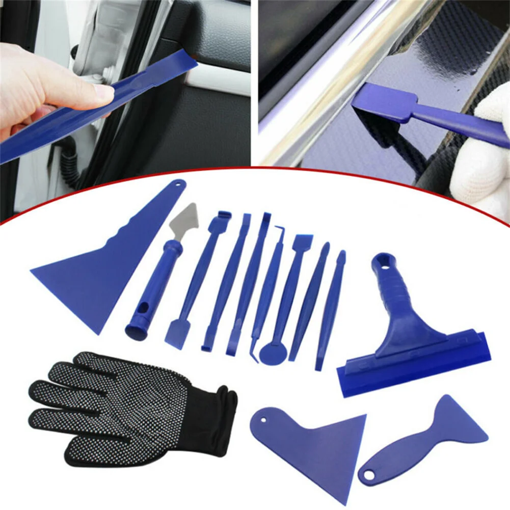 

13Pcs Car Tools Auto Film Tint Tools Kit Gloves Vinyl Wrap Squeegee Scraper Set For Tint Film Paint Protection Film Decals Etc