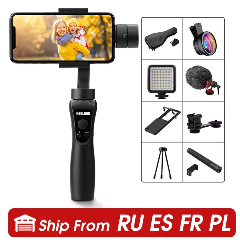 

S5 3-Axis Gimbal Handheld Stabilizer Cellphone Action Camera Holder Anti Shake Video Record Smartphone Gimbal For Phone