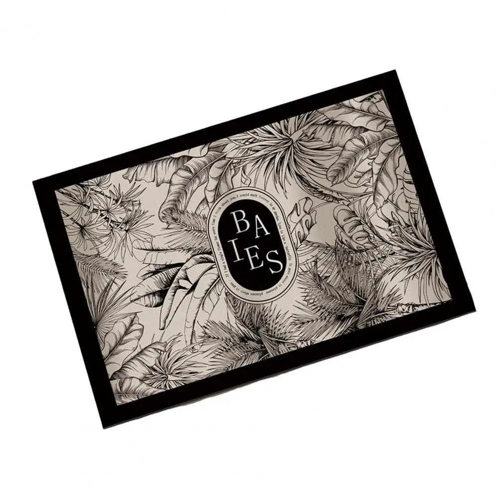 

Привлекательный коврик для входной двери с тонкой текстурой, коврик для входного пола с узорами растений/цветов, мягкий Декоративный Напол...