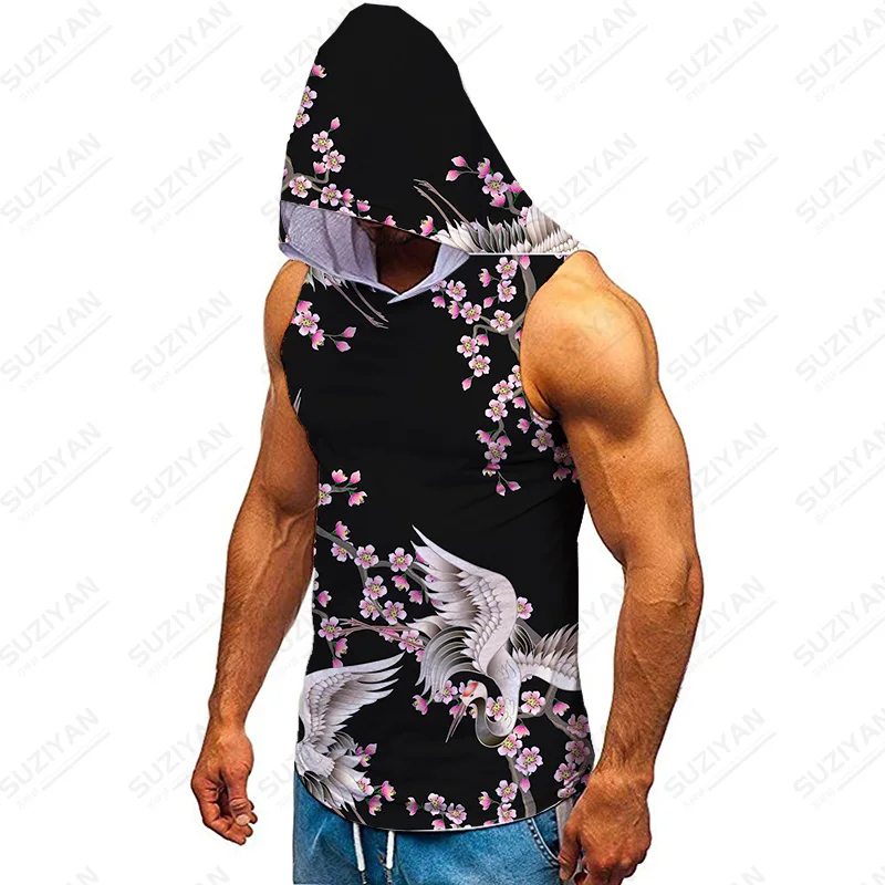 

Cartoon Fashionable Printed Best Selling Casual Mens Tank Top Sexy Men Healthy Physique Fashion Summer Stripped Patterns