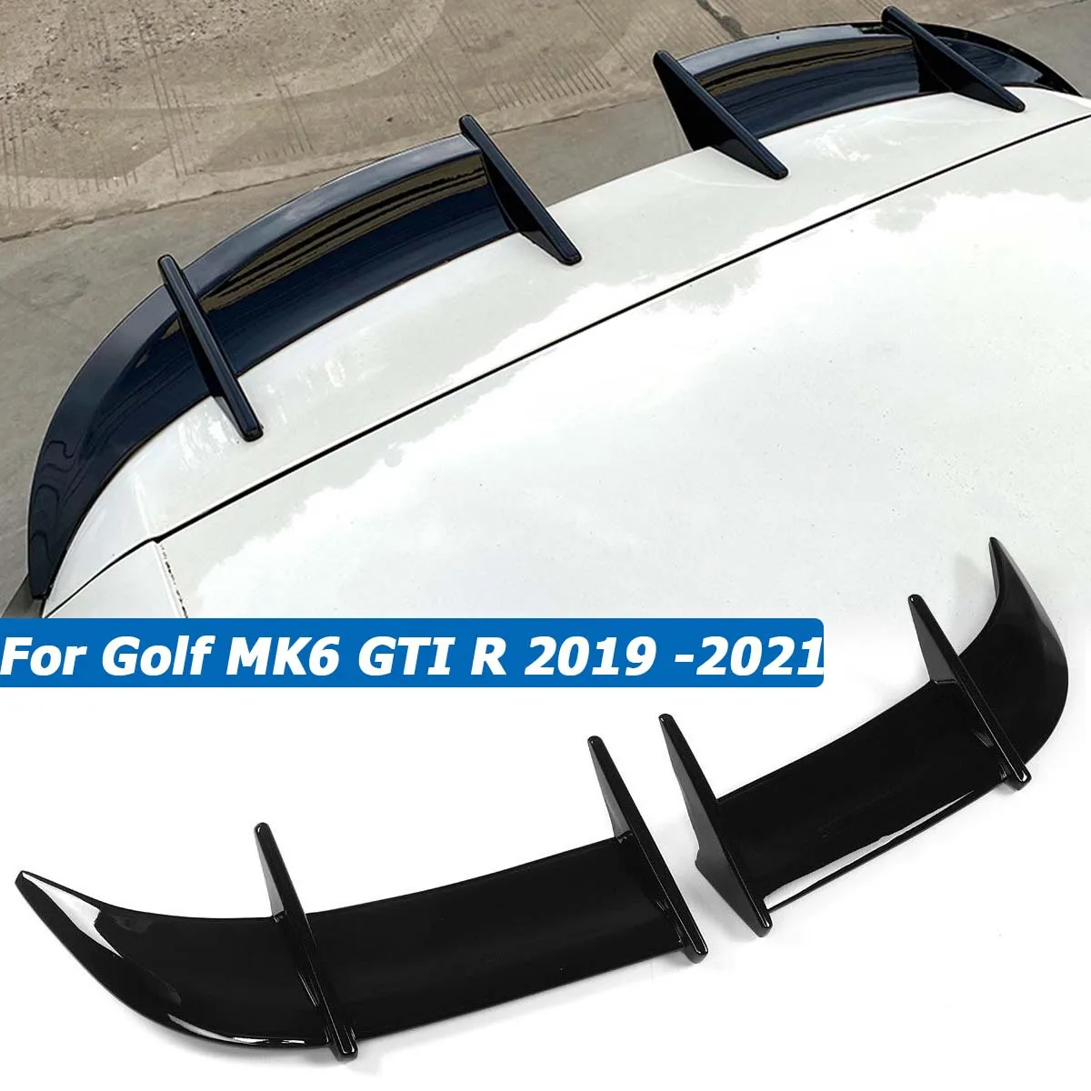 

for VW Volkswagen Golf MK6 GTI R 2019 -2021 Rear Spoiler Roof Wing Trunk Window Splitter Car Modification Auto Accessories