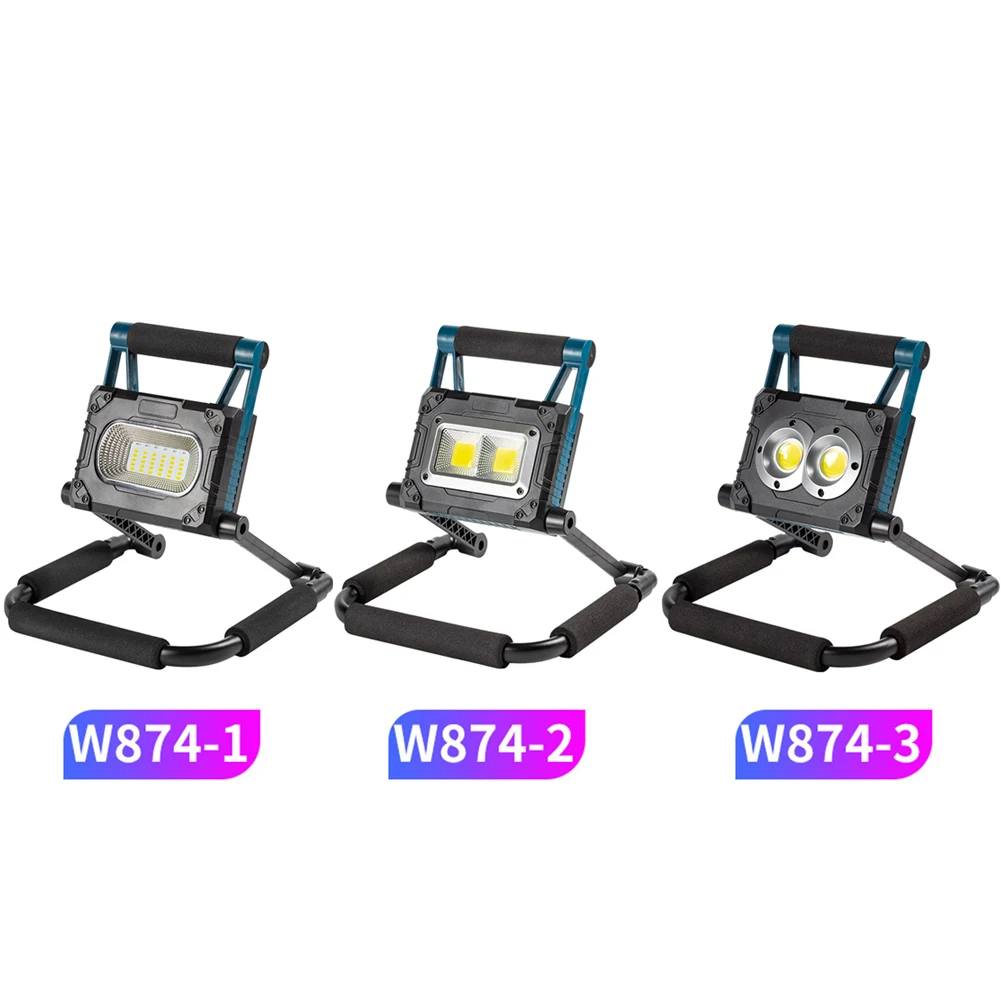 

USB Rechargeable Solar Powered LED Spotlight Power Bank Waterproof Portable Emergency Work Floodlights for Camping Lighting with