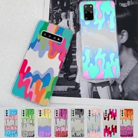 melted colorful painting phone case for samsung a51 a52 a71 a12 for redmi 7 9 9a for huawei honor8x 10i clear case