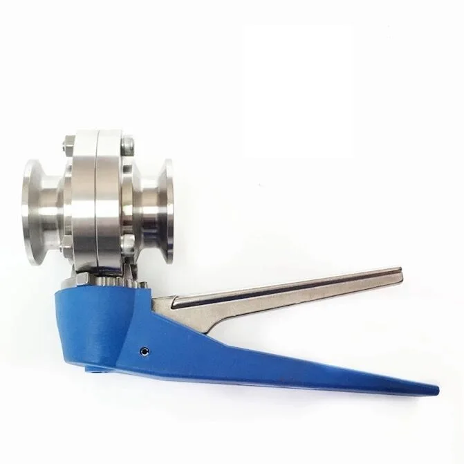 

38mm Butterfly Valve S304 Stainless Steel Sanitary Tri-Clamp Butterfly Valve Pressure Trigger For Medicine Food Tools