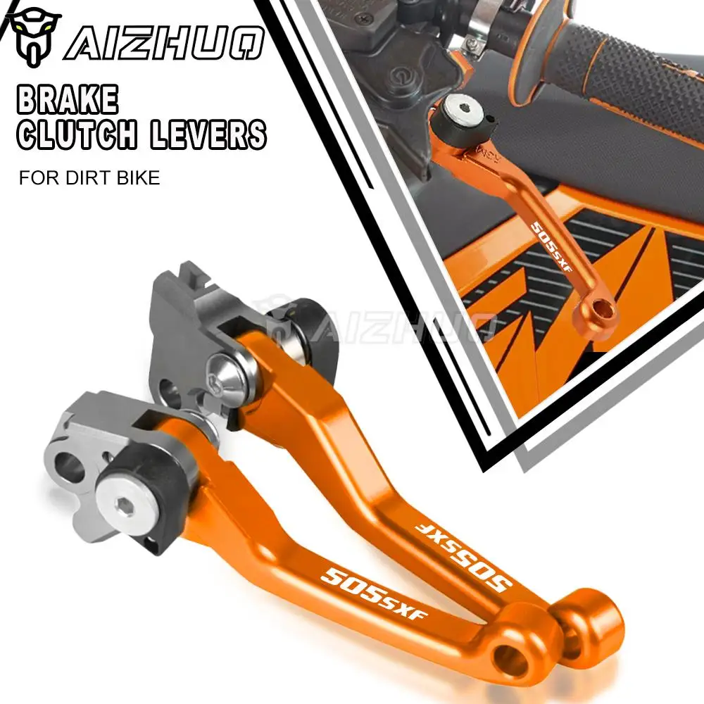 

Motocross Accessories Dirt Bike Pivot Brake Clutch Levers FOR 505SX-F 505 SXF SX-F 2008 Motorbike Levers Folding 505SXF Logo