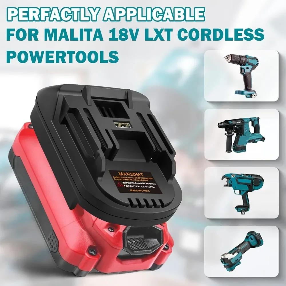 Адаптер для инструментов Craftsman 20 В на Makita 18 В для преобразователя литий-ионной батареи Craftsman 20 В V20 для электроинструментов Makita 18 В