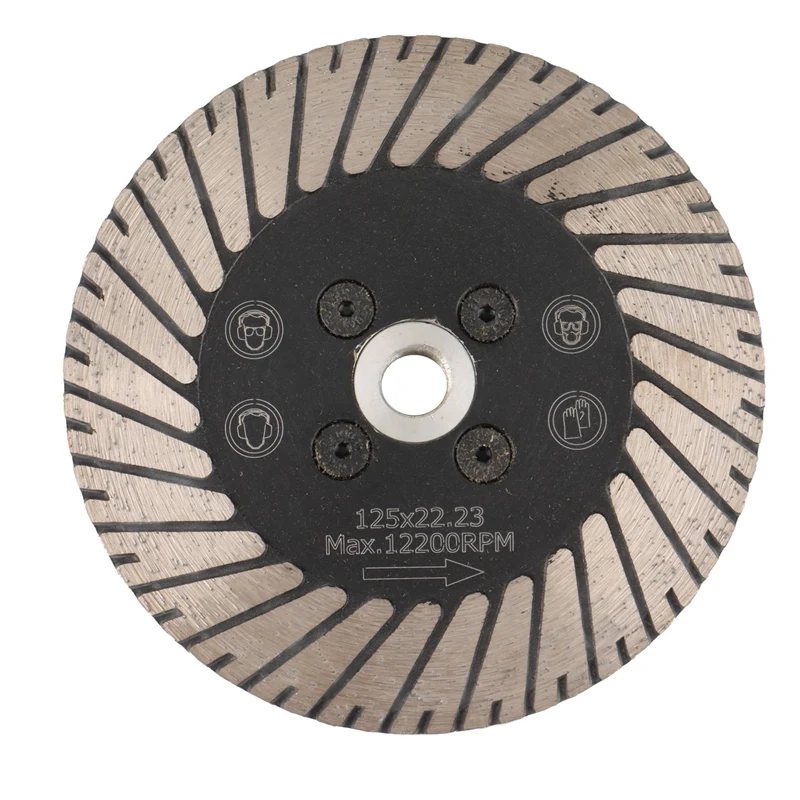 

125 Mm Diamond Grinding And Cutting Blade Tool With Flange For Turbine Cutting Granite Sandstone