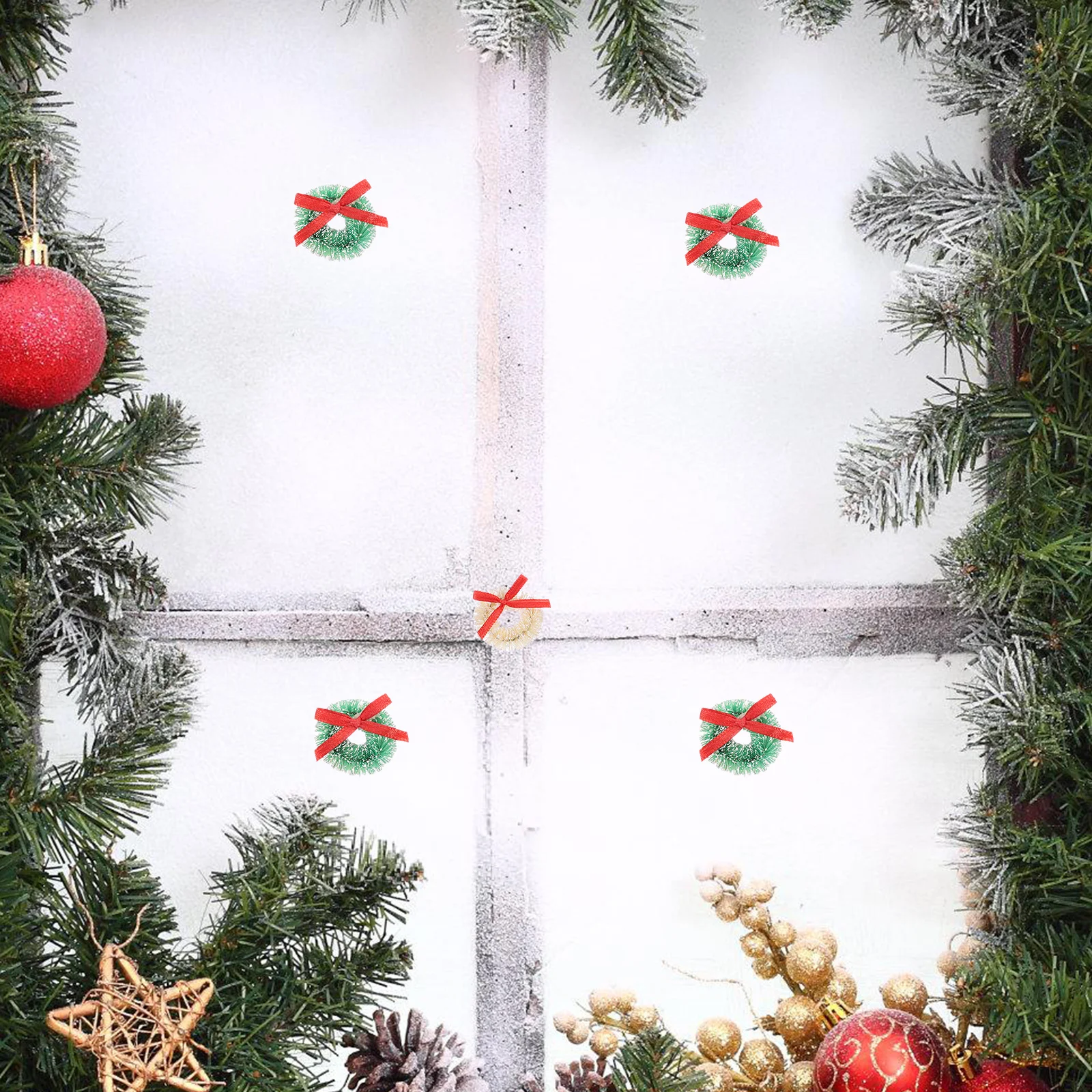 15 шт. Рождественский мини-венок украшение дома ремесла подвески гирлянда зимний