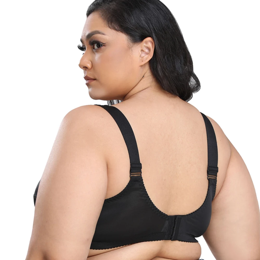 Plus Size Lace Bra For Women Summer Thin Big Size Top Femme Bralette Wirefree Full Coverage Big Size B C D E F G H I