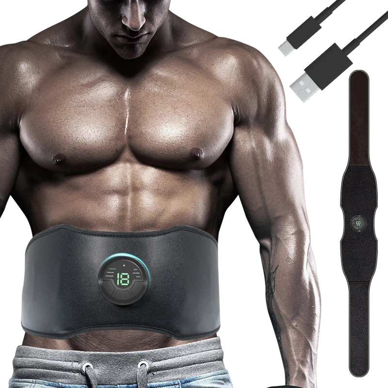 

EMS Muscle Stimulator Massage Abdominal Belt Trainer Slimming Massager Unisex Body Belly Fat Burning Weight Loss Shaping Fitness