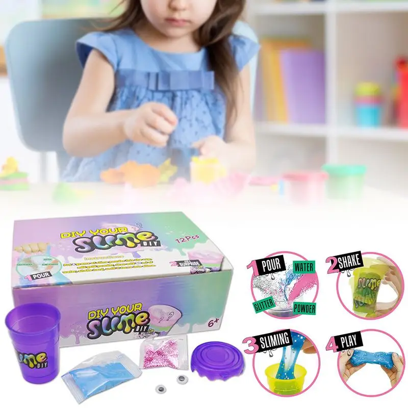 

New Hot DIY Canned Set Shakers Rocking Powder Puzzle Toy For Children Shake Powder Crystal Mud Dropshipping