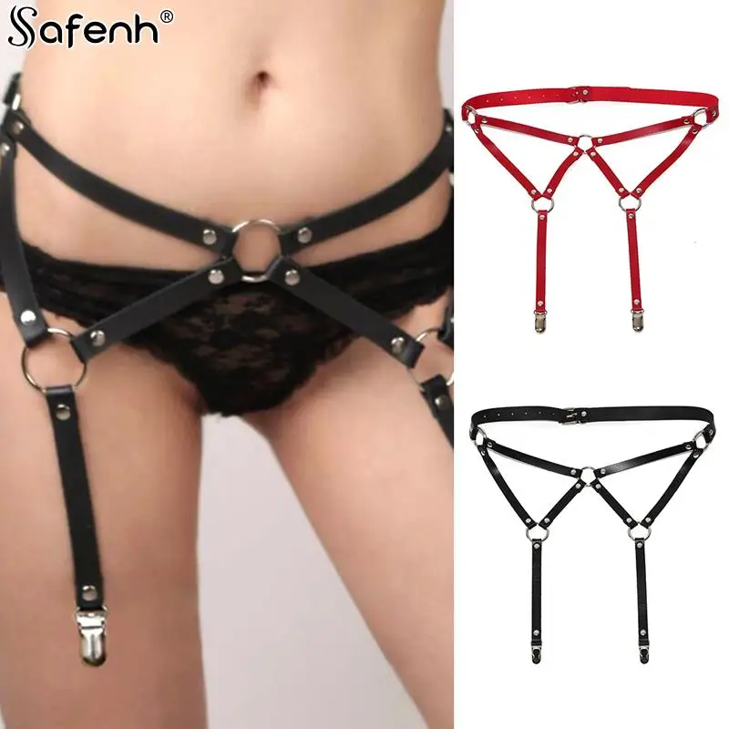 

3styles Black Harness Garter Belt Elastic Goth Suspender Belt Sexy Wedding Garter Leg Stockings Belt