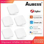 Умный шлюз AUBESS Tuya ZigBee, шлюз ZigBee 3,0, хаб-мост, приложение Smart Life, беспроводной пульт дистанционного управления для Alexa Google Home