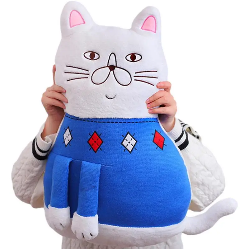 

Japanese Cat Plushies Cat Plush Pillow Creative Kitten Hugging Toy Non-fading Japanese Cat Plush Doll Cute Embroidery Cat Doll